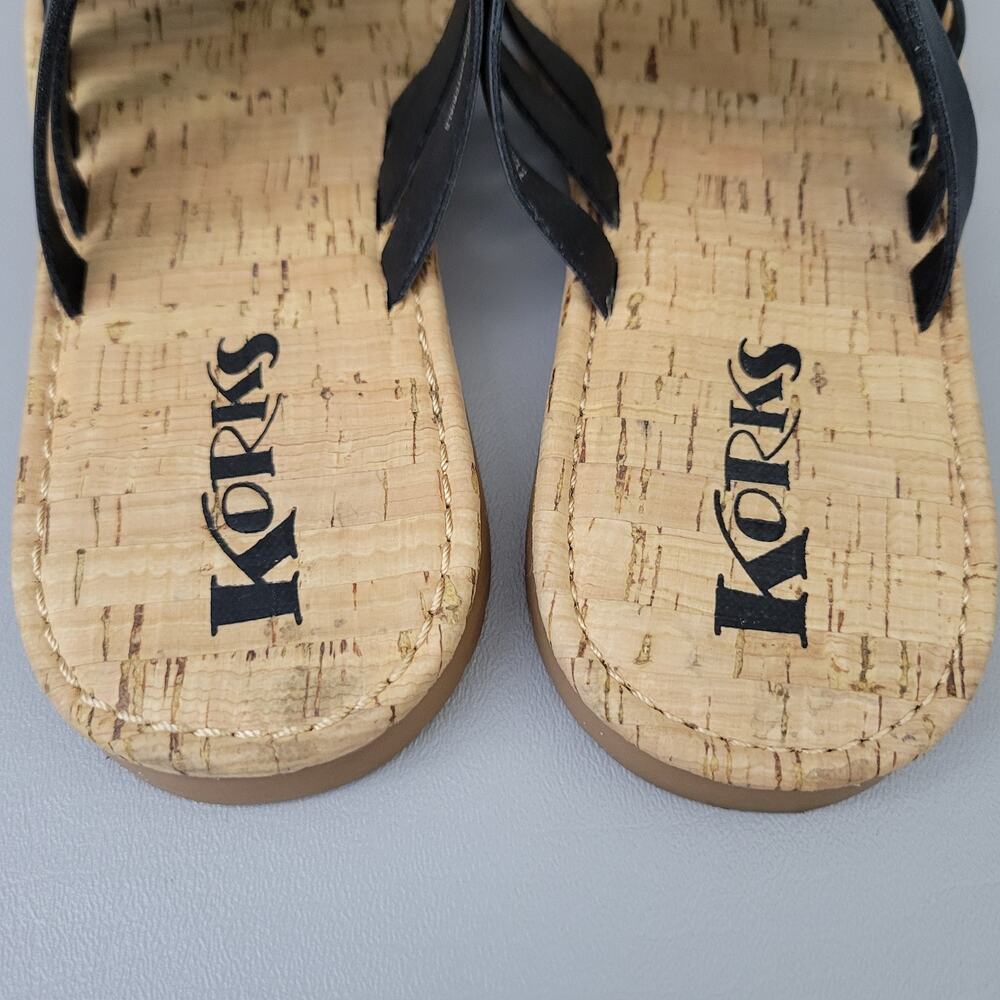 Korks Khela 21 Flat Toe Loop Ring Sandals Slides Womens 11 - Picture 8 of 10